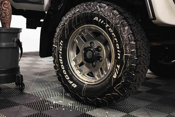 Detail Factory - ProGrip XL Tire Brush - Ergonomic ProGrip Handle - Stiff Synthetic Bristles to Cut Through Grime - Avalanche