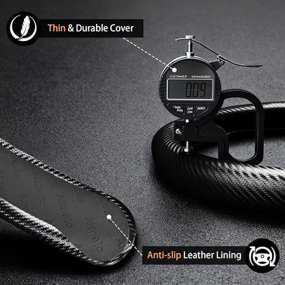 Aimato Customized Steering Wheel Cover for Jeep Wrangler (JK) 2012-2018/Patriot 2011-2017/Grand Cherokee 2011-2013/Compass 2011-2016/Liberty 2011-2012