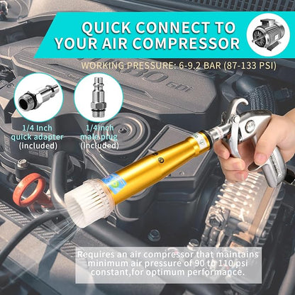 GOCCIDA High Pressure Car Cleaning Gun,Car Air Blow Gun,Tornado Dry Cleaning Gun Quickly Removes Surface Dirt and Dust, Air Gun Works with Air Compressor