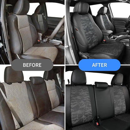 EKR Tacoma Seat Covers Custom Fit for Toyota Tacoma (Only for Hybrid) 2024 2025 2026 Double cab TRD Sport/TRD Off-Road/Limited/Trailhunter-Truck Seat Cover Full Set,Faux Leather(Black/Gray Camo A63)