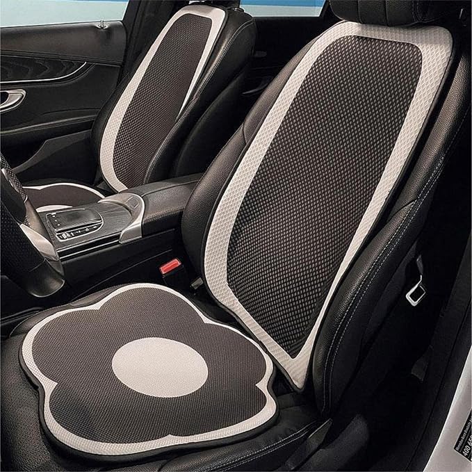 Cute Car Seat Covers for Women and Girl, Front Car Seat Cover, Machine Washable, Airbag Compatible, Driver Seat Cover, Fit (Sedan/SUV/Pickup/Van), Fit for Tesla (Front seat Cover-Flower)