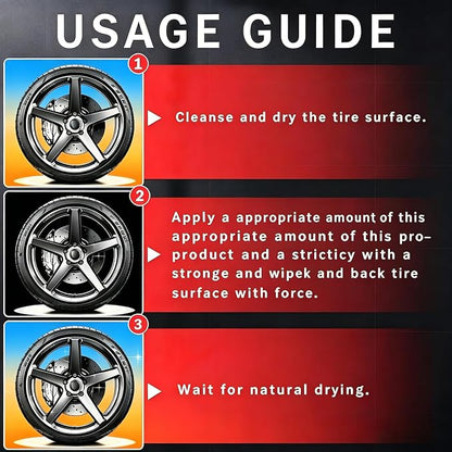 2Pcs Car Tire Shine with Sponge, Tire Coating Paste, Tire Polishing Paste, for Cars Trucks Motorcycles RVs & More, Create a Moist, Glossy Effect