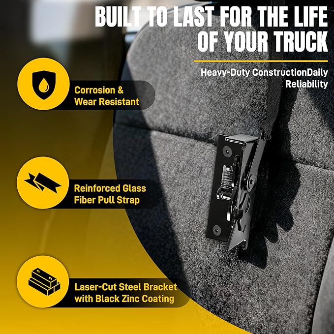 TENGBASE Rear Seat Release Kit for Ford F-150 F-250 F-350 SuperCab & SuperCrew, Pre-Assembled, All-in-One Tool, 2009-2025 Model Years, Black