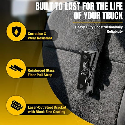 TENGBASE Rear Seat Release Kit for Ford F-150 F-250 F-350 SuperCab & SuperCrew, Pre-Assembled, All-in-One Tool, 2009-2025 Model Years, Black