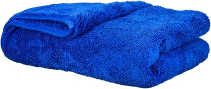 Masterson's Car Care Blue Blazing Plush Microfiber Drying Towel 36” x 25” - Ultra Fast Drying For Cars, Trucks, Motorcycles, RVs, Homes, Messes - 70/30 Premium Microfiber Blend - Ultra Absorant