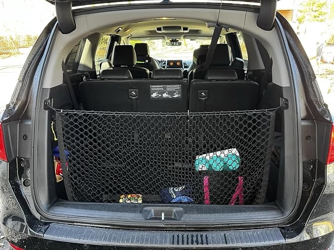 Trunk Organizer Cargo Net for Honda Odyssey 2018–2026 – Envelope Style Cargo Net for Van – Premium Mesh Elastic Car Trunk Organizer Vehicle Carrier Storage – Compatible with Odyssey