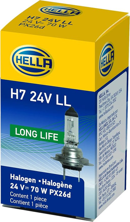 HELLA H7 24V LL Long Life Bulb, 70W