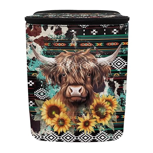 BIGCARJOB Car Trash Bag Southwest Highland Cow Car Trash Interior Accessories for Back Seat Headrest Car Trash Bin Hanging Trash Bag for Car Garbage Can