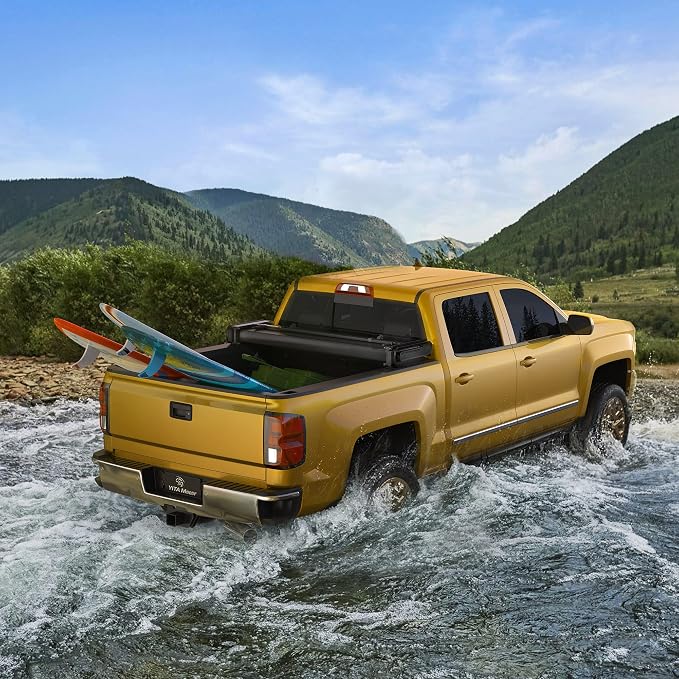 YITAMOTOR Soft Quad Fold Truck Bed Tonneau Cover Compatible with 2009-2024 Dodge Ram 1500 (19-24 Classic ONLY), Fleetside 5.7 ft Bed Without Rambox