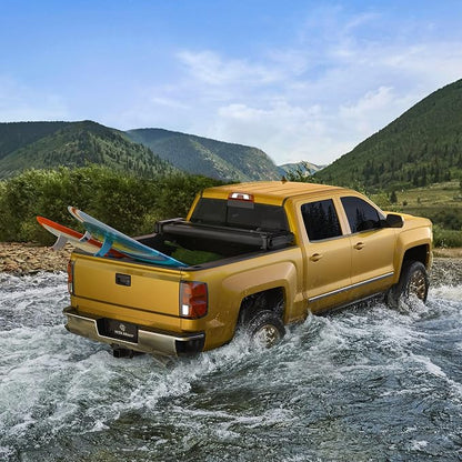 YITAMOTOR Soft Quad Fold Truck Bed Tonneau Cover Compatible with 2009-2024 Dodge Ram 1500 (19-24 Classic ONLY), Fleetside 5.7 ft Bed Without Rambox