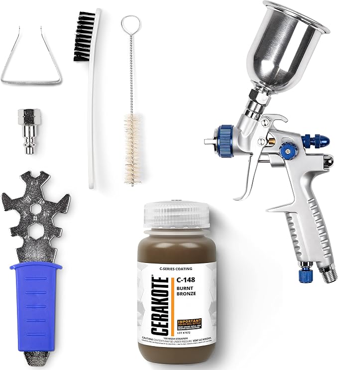 CERAKOTE® C-Series Burnt Bronze 4 oz. Project Kit (C-148) - Everything Needed to Spray Air Cure - Durable, High Performance Ceramic Coating