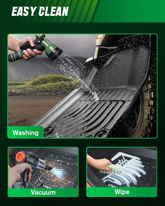 VIWIK 2022-2026 Hyundai Tucson Floor Mats Hybrid, All-Weather Protection, Custom Fit for 1st & 2nd Row, TPE, Non-Slip, Easy to Clean, Waterproof, Durable