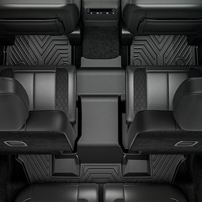 YITAMOTOR Floor Mats for Chrysler Pacifica 2017-2026 7/8 Passenger (No Hybrid) & Voyager 2020-2026, Custom Fit All Weather Anti-Slip TPE Rubber Automotive Accessories, 3 Row & Cargo Liner Set, Black