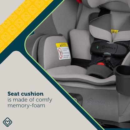 Safety 1st EverSlim 4-in-1 Convertible Car Seat, SecureTech Chest Clip, Ultra-Slim, 4-Mode Infant to Booster, Baby Car Seat, 5-100 lbs, Memory Foam, Fiddlehead