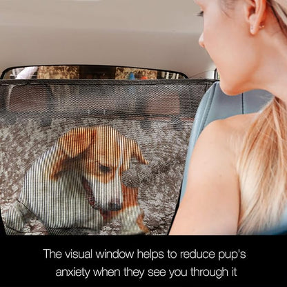 Dog Truck Seat Cover with Mesh Window 100% Waterproof Pet Seat Cover Durable Dog Truck Hammock Machine Washable X-Large Against Dirt and Dog Fur for Car and Large SUV, Trucks