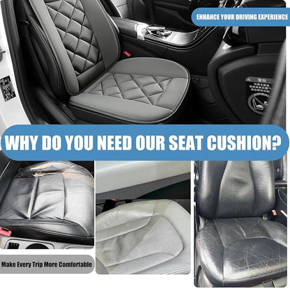 Car Seat Cushion with Back Support Pillow, Car Seat Cushion for Long Driving, Breathable Car Seat Protector, 1.2'' Thick Memory Foam Design for Pain Relief, Seat Pad for Car SUV Truck (Grey)