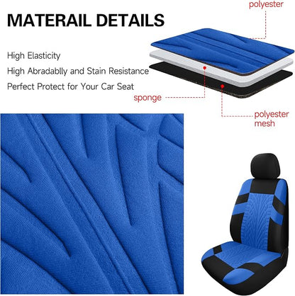 VarCozy Car Seat Covers Front Pair,Universal Cloth for Car,Breathable & Washable SUV, Sedan, Van, Automotive Interior Covers, Airbag Compatible