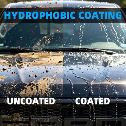 Car Coating Spray,Ceramic Coating for Cars,500ML Quick Effect Coating Agent,Car Scratch Wax Polish Spray Extreme Hydrophobic Water Beading,Deep Gloss Shine for Long-Lasting Polish Spray Wax