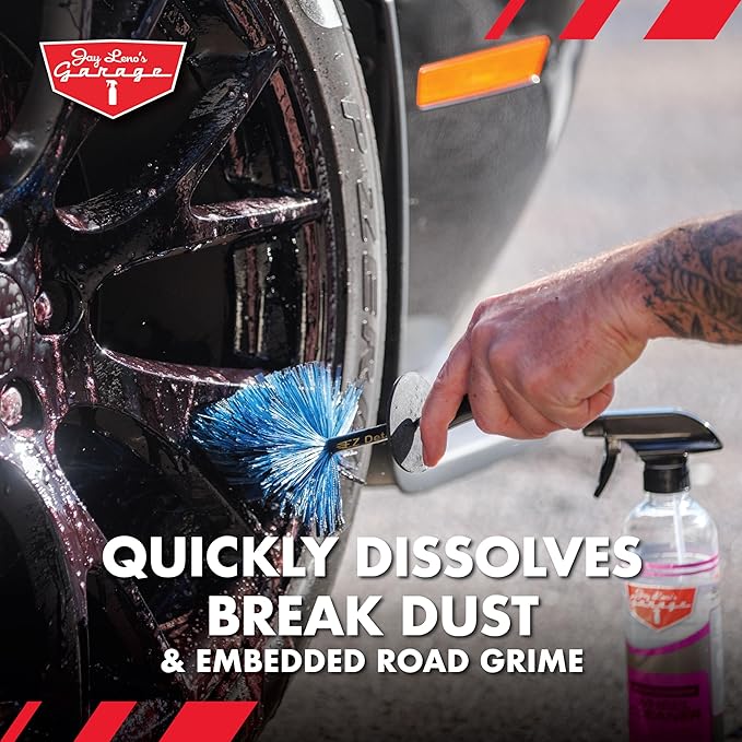 Jay Leno's Garage Wheel Cleaner Spray – Brake Cleaner and Heavy Duty Brake Dust Remover that Works as a Rim Cleaner, Leaving Wheels, Rims, Brake Pads & Rotors Spotless for a Showroom-Quality Finish