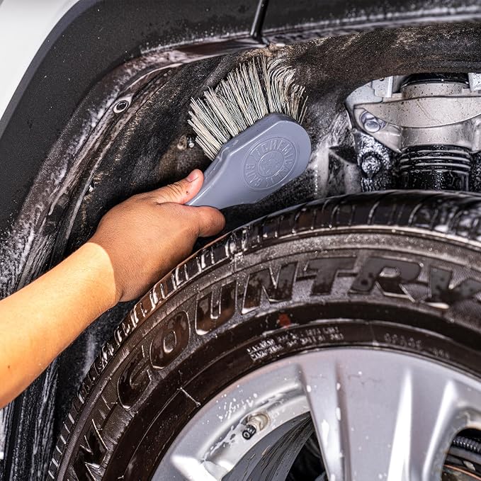 Chemical Guys ACCG09 Wheel Works Medium Duty Wheel & Body Brush, (Safe for Cars, Trucks, SUVs, RVs, Motorcycles, & More) Gray