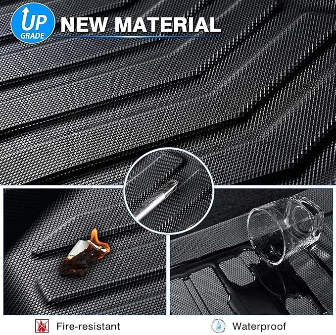 KUST Floor Mats for 2017-2022 Nissan Rogue Sport, All Weather Front Rear Floor Liners Rogue Sport Accessories TPE Rubber Raised Edge (Sport Only)