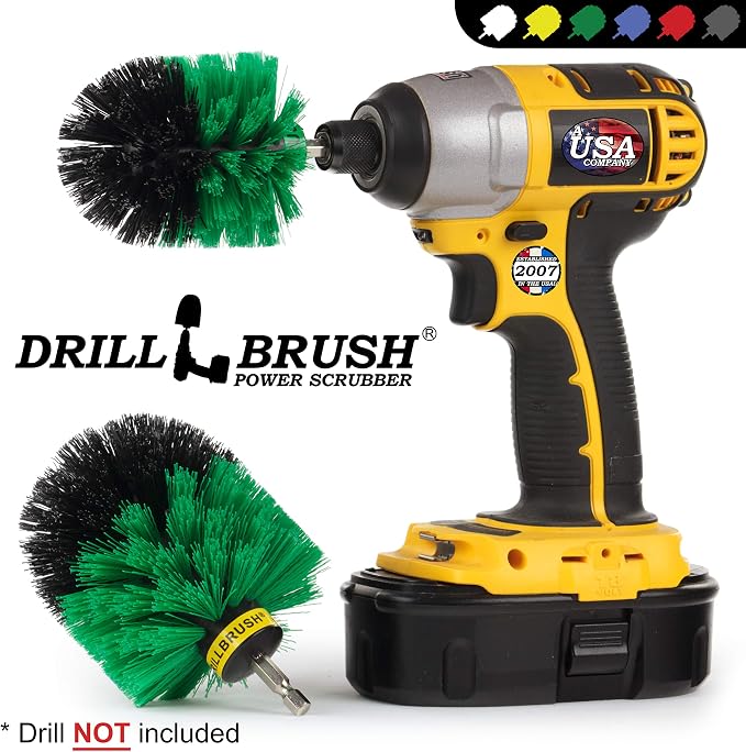 Drill Powered Kitchen Cleaning Supplies - Kitchen Scrubbing Accessories - Drill Brush Household Cleaner - Oven Cleaning Tool - Stovetop Scrubber Brushes - Kitchen Sink Scrub Brush - Frying Pan Brush