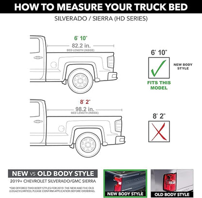 RealTruck TruXedo Lo Pro Soft Roll Up Truck Bed Tonneau Cover | 573301 | Fits 2020-2024 Chevy/GMC Silverado/Sierra 2500/3500HD w/or w/Out MultiPro/Flex Tailgate 6' 10" Bed (82.2")