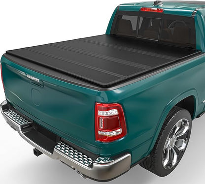 Hard Quad-Fold Truck Bed Tonneau Cover Fit for Dodge Ram 1500 2009-2026 (Incl. Classic & New) 5.7 ft Bed Without Rambox
