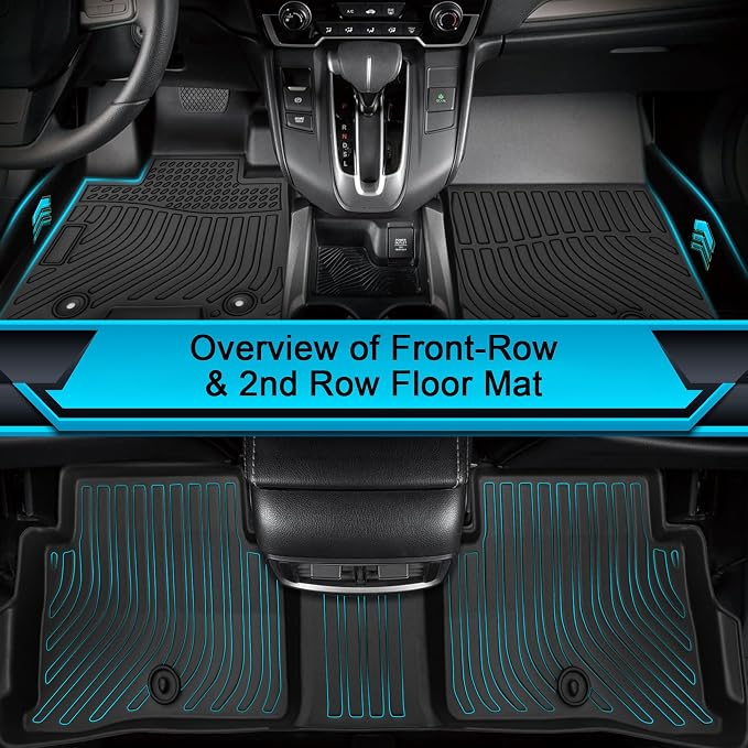 Floor Mats for Kia Sportage 2017-2022 (Gas ONLY), TPE Waterproof Non-Slip All Weather Protection Custom (Floor Mats & Cargo Liner)