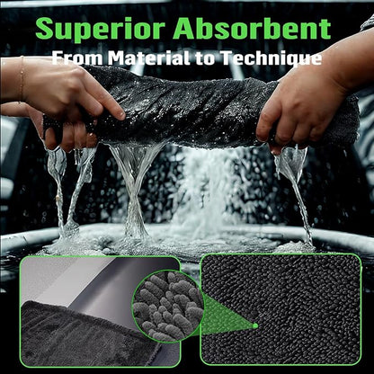 Deedlite Bath Wipes Shower Cleaning Cloths, Premium Car Drying Towel | Ultra Absorbent Twisted-Loop Design| Microfiber Towel for Car, Shower Cabin, Household