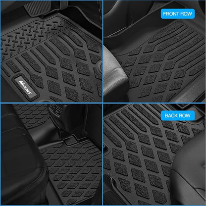 Nilight TPE Floor Mats for Toyota Tacoma 2024 2025 2026 Double Cab (Not for Hybrid) All Weather Custom Fit Heavy Duty Floor Liners