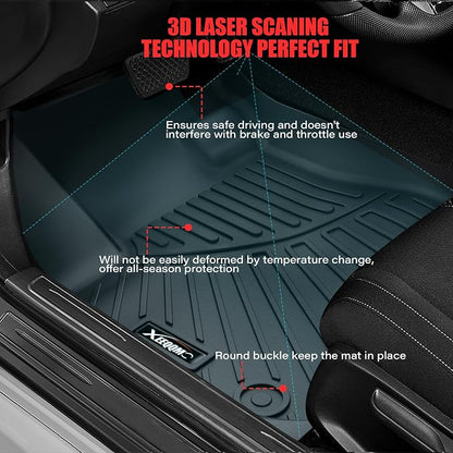 Floor Mats for 2025 Chevrolet Equinox EV Trunk Mat with Backrest Mat All Weather TPE Rubber Cargo Liner Back Seat Cover 3rd Row for 2025 Chevy Equinox EV Accessories