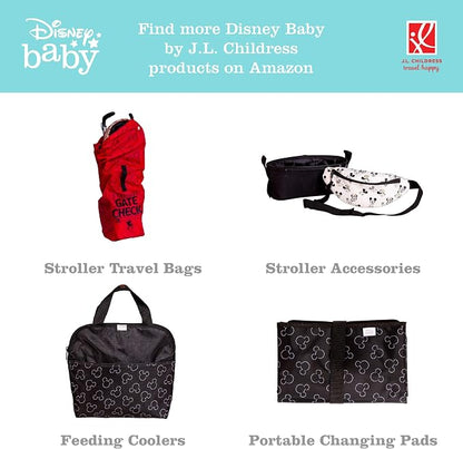 J.L. Childress Disney Baby Padded Backpack Car Seat Bag - Travel Bag for Airplane, Fits Most Baby & Infant Car Seats, Boosters, & Carriers, For Gate or Baggage Check - Ultimate, Mickey Mouse, Black