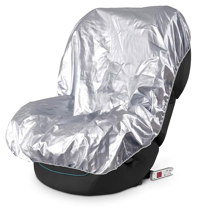 EcoNour Baby Car Seat Sun Shade Cover | Infant Carseat Heat Protector Keeps Toddler Seat at a Cool Temperature | Reflective car seat Sunshade Blocks Out Heat | Baby Travel Accessories