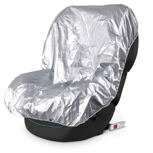 EcoNour Baby Car Seat Sun Shade Cover | Infant Carseat Heat Protector Keeps Toddler Seat at a Cool Temperature | Reflective car seat Sunshade Blocks Out Heat | Baby Travel Accessories