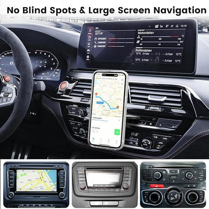 OHLPRO 15W Magsafe Car Mount Charger for iPhone 17, Fast Wireless Charging Magnetic CD Slot Holder with 3M Adhesive Base for Dashboard, Aluminum Shell, Compatible with iPhone 16 15 14 Series, Blue