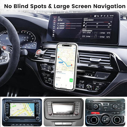 OHLPRO 15W Magsafe Car Mount Charger for iPhone 17, Fast Wireless Charging Magnetic CD Slot Holder with 3M Adhesive Base for Dashboard, Aluminum Shell, Compatible with iPhone 16 15 14 Series, Gray