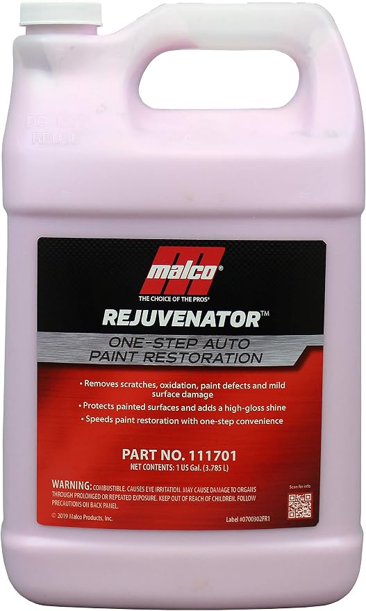 Malco Paint Rejuvenator - One Step Rotary Automotive Paint Restoration/Clear Coat Scratch and Swirl Remover/Re-Shine Old, Aged Paint to Look New / 1 Gallon (111701)