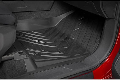 Rough Country Flex-Fit Floor Mats for Toyota Tundra (2022–2025) Crew Cab - Front & Rear Set, Custom All-Weather Non-Slip TPE Liners w/Spill Saver Lip