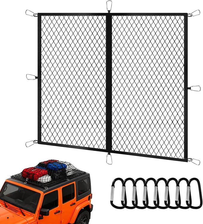 Heavy Duty Cargo Net for Truck Bed,Durable Truck Bed Extender Tailgate Cargo Net with 4 Adjustable Buckle Straps,Fit for Full Size Pickup (48‘’x48’’(Single Layer))