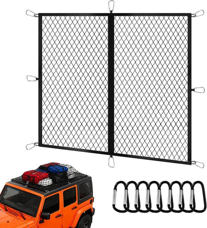 Heavy Duty Cargo Net for Truck Bed,Durable Truck Bed Extender Tailgate Cargo Net with 4 Adjustable Buckle Straps,Fit for Full Size Pickup (48‘’x48’’(Single Layer))