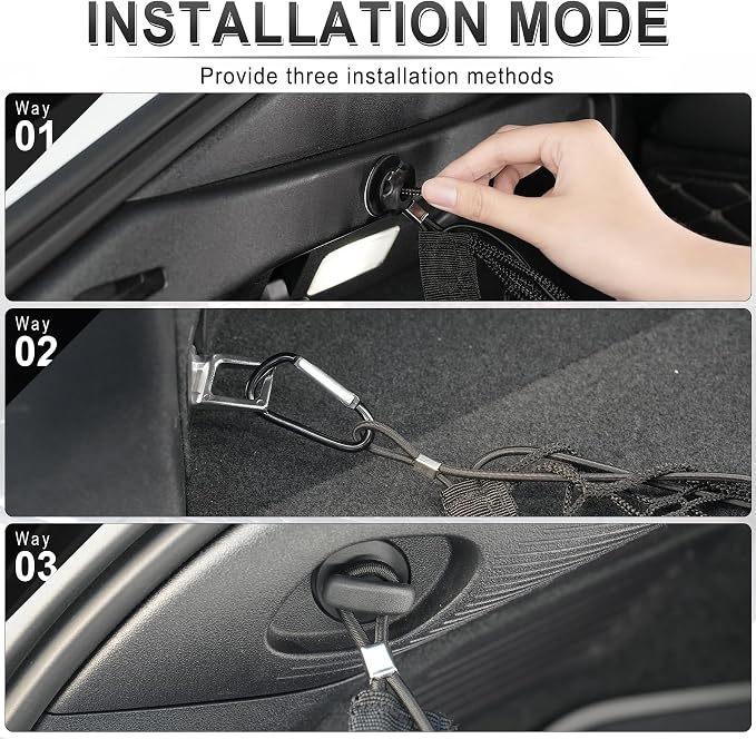 Amiss Envelope Style Truck Bed Cargo Net with Side Organizer, Fits for 2017-2025 Honda Ridgeline Accessories, Portable Storage and Highly Elastic Organizer with Hook, Car Exterior Accessories.