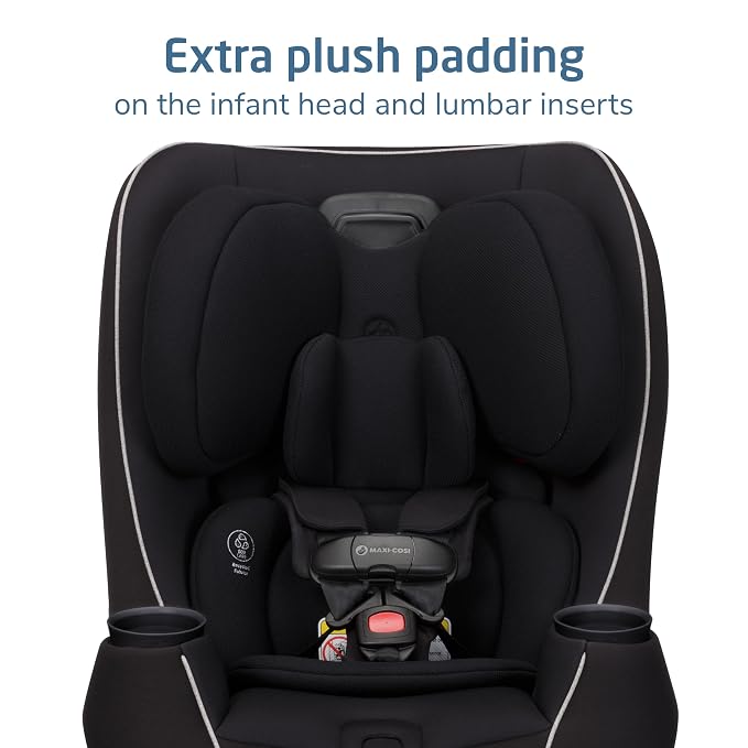 Maxi-Cosi Pria Max 3-in-1 Convertible Car Seat, Infant to Toddler Car Seat, ClipQuick Magnetic Chest Clip, Quick-Install Latch, Machine-Washable Cover, 5-100 lbs, Caspian Caviar