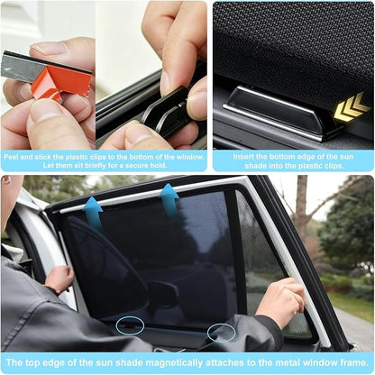 XCBYT 2019-2024 RAV4 Window Shade, 2PCS Rear Side Sun Shades for Baby & Pet, Breathable Mesh UV Protection, Privacy & Heat Insulation, Easy Magnetic Installation