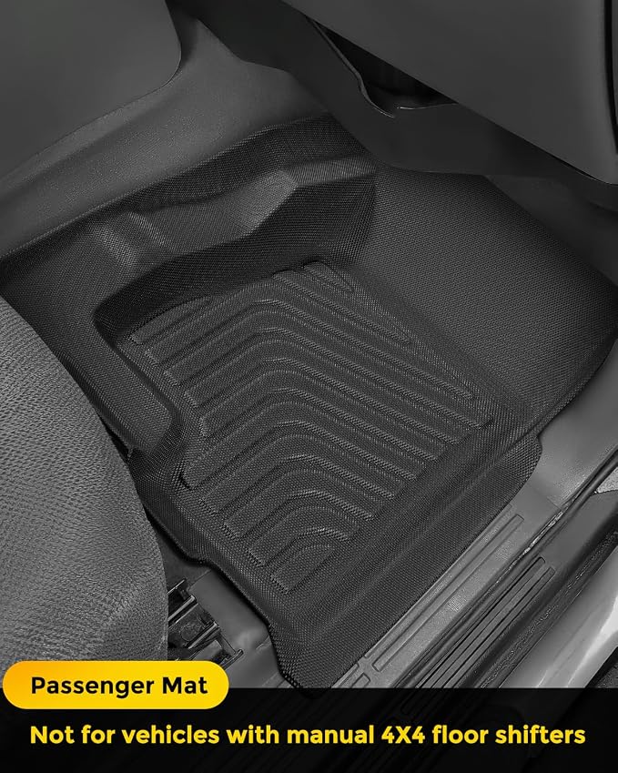 Car Floor Mats for Chevy Silverado: for Silverado/GMC Sierra 1999-2007 Crew Cab| for Suburban/Yukon XL 2000-2006| for Escalade/Avalanche 2002-2006 All Weather Truck Custom Accessories Front Rear Liner