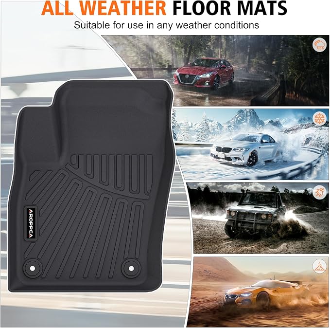 All Weather Car Floor Mats Cargo Liner with Backrest Mat for 2025 2026 Nissan Kicks SV/SR 2-Row, TPE Rubber Floor Liners Full Set Automotive Mats for 2025 2026 Nissan Kicks Accessories