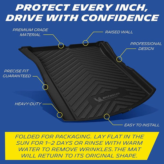 Michelin Vehicle Mat, All-Weather TPE Custom Fit Liner for Tesla Model 3 Trunk Mat 2024-2027(1 Piece), Premier