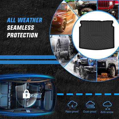 Nilight Cargo Mats for Jeep Compass 2017 2018 2019 2020 2021 2022 2023 2024 2025,All Weather Protection Heavy Duty Cargo Liners