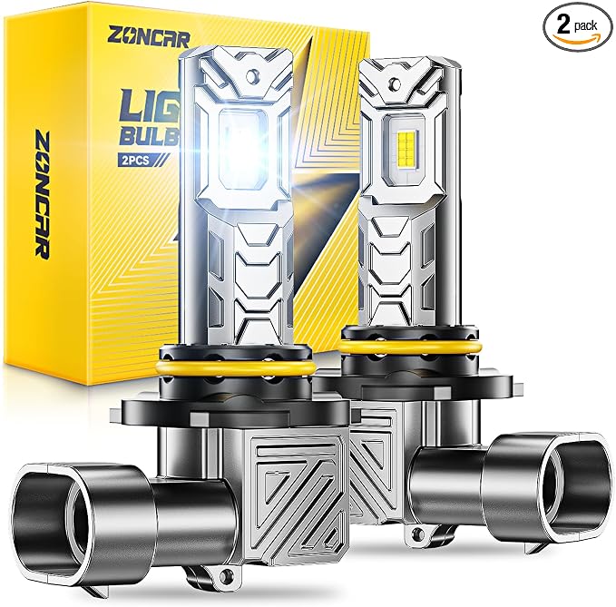 9005 LED Bulbs 6500K White 64000LM Easy Installation Within 3Min 1:1 Size To HB3 Bulbs, Plug N Play, 60000hour Long Lifespan, Pack of 2