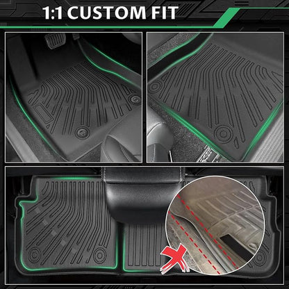 Floor Mats for Toyota Corolla 2009 2010 2011 2012 2013, Custom Fit Corolla Standard,LE,S XLE,XRS,L,LE/S Special Edition Mats, TPE Non-Slip Waterproof 2 Row Floor Liners Set